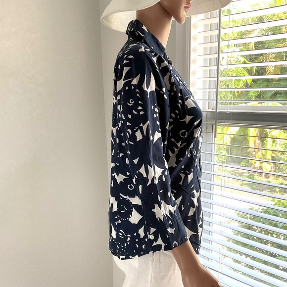 NAUTICA sz 6 blouse Navy - Picture 3 of 8